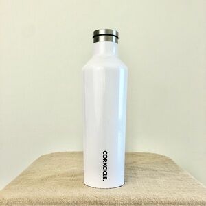 Corkcicle Black White Silver Water Bottle Canteen Cold Hot 16oz Triple Insulated